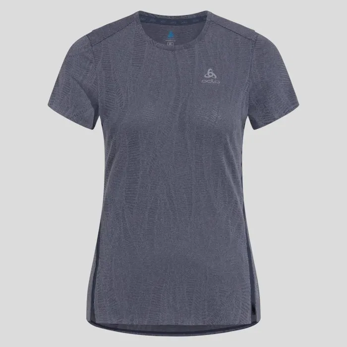 Odlo Tshirts and Polos The Zeroweight Engineered ChillTec Running TShirt Folkstone Gray Melange 8211 Women