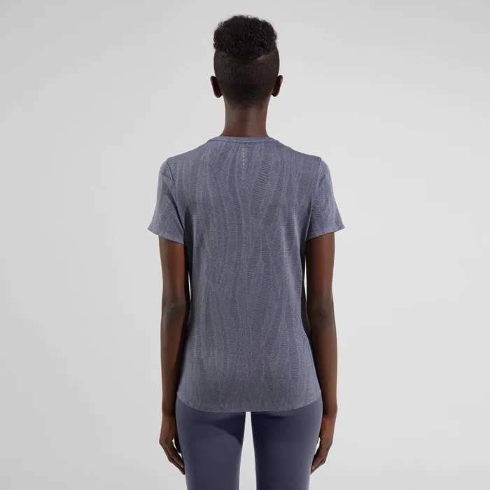 Odlo Tshirts and Polos The Zeroweight Engineered ChillTec Running TShirt Folkstone Gray Melange 8211 Women