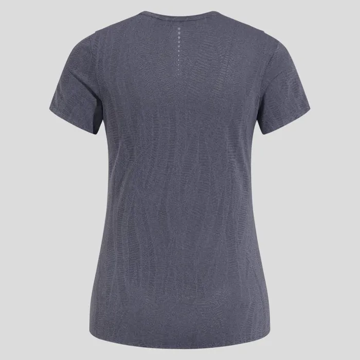 Odlo Tshirts and Polos The Zeroweight Engineered ChillTec Running TShirt Folkstone Gray Melange 8211 Women
