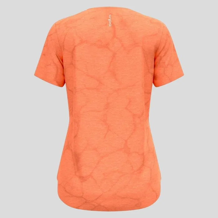Odlo Tshirts and Polos The Zeroweight Engineered ChillTec Running TShirt Living Coral Melange 8211 Women