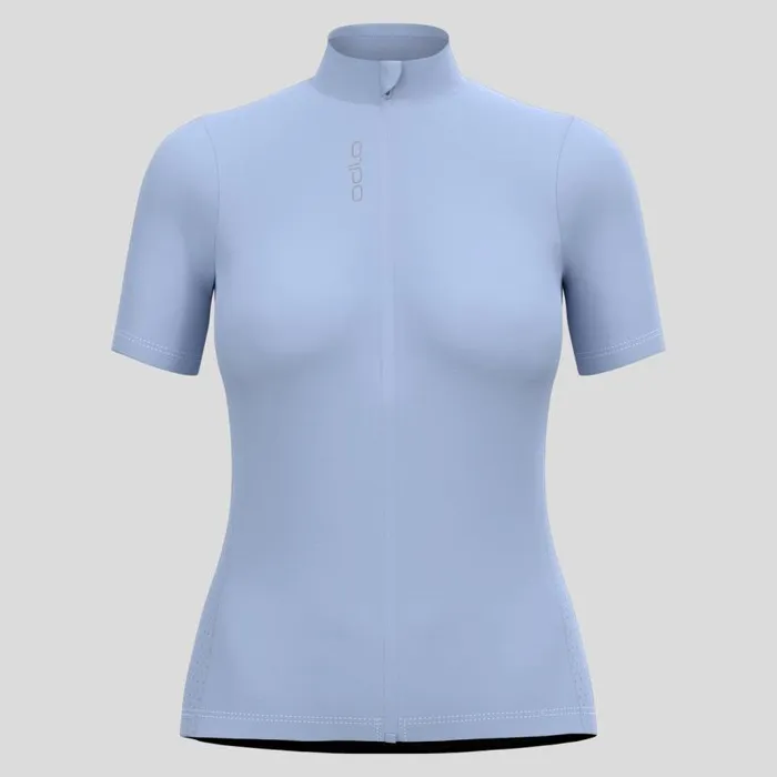 Odlo Tshirts and Polos The Zeroweight Performance Wool 125 Cycling Jersey Blue Heron Melange 8211 Women