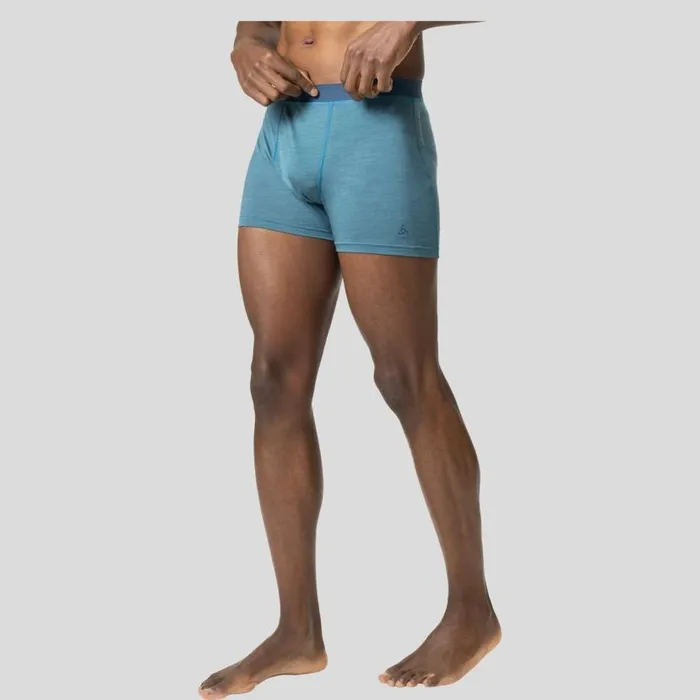 Odlo Underwear The Natural Performance Wool 130 Boxers Saxony Blue Melange 8211 Men