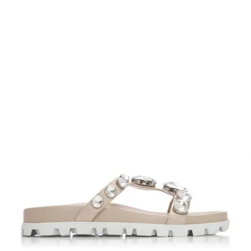Ozwell Cameo Satin Women Moda In Pelle Flat Sandals Ozwell Cameo Satin Women Moda In Pelle Flat Sandals