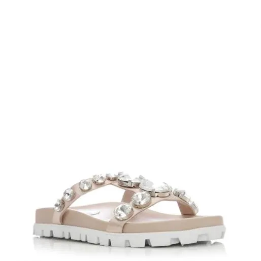 Ozwell Cameo Satin Women Moda In Pelle Flat Sandals Ozwell Cameo Satin Women Moda In Pelle Flat Sandals