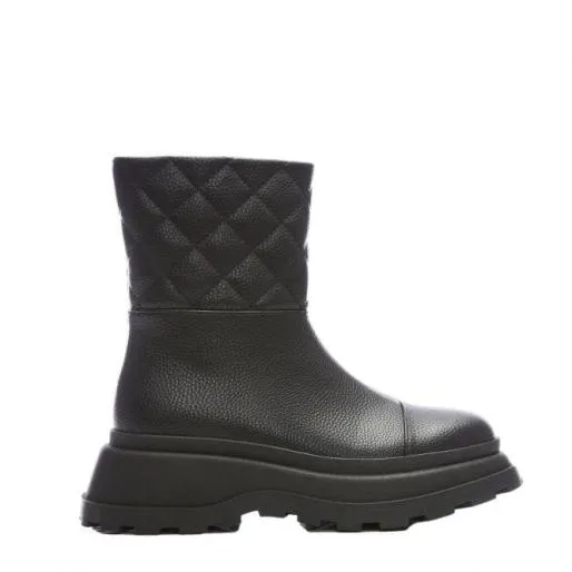 Peretti Black Porvair Women Moda In Pelle Ankle Boots