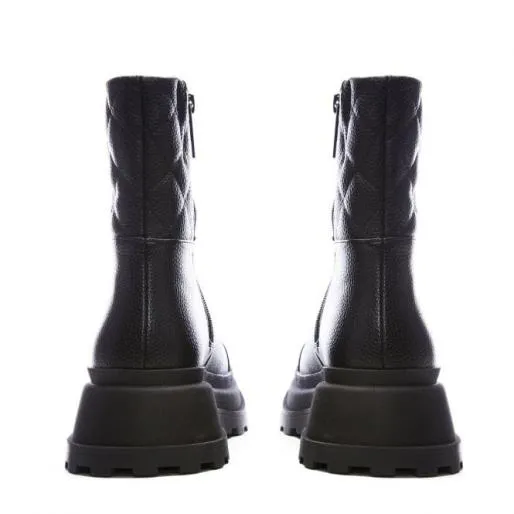 Peretti Black Porvair Women Moda In Pelle Ankle Boots Peretti Black Porvair Women Moda In Pelle Ankle Boots