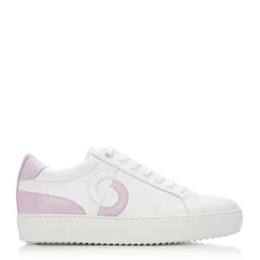 Portland White 8211 Lilac Leather Women Moda In Pelle Casual Shoes And Trainers
