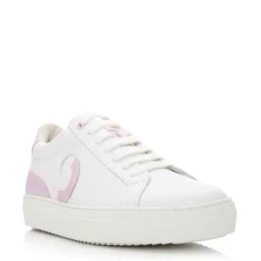 Portland White 8211 Lilac Leather Women Moda In Pelle Casual Shoes And Trainers