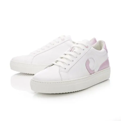 Portland White 8211 Lilac Leather Women Moda In Pelle Casual Shoes And Trainers