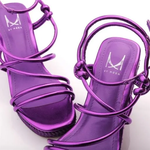 Preslie Purple Porvair Women Moda In Pelle Wedge Sandals Preslie Purple Porvair Women Moda In Pelle Wedge Sandals