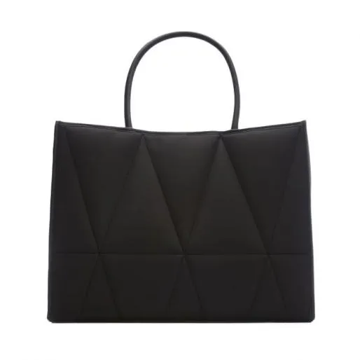 Prita Bag Black Textile Women Moda In Pelle Tote Bags