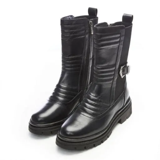 Raelyn Black Leather Women Moda In Pelle Black Boots Raelyn Black Leather Women Moda In Pelle Black Boots