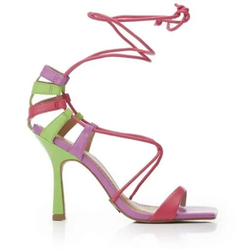 Rimini Multi Leather Women Moda In Pelle Heeled Sandals