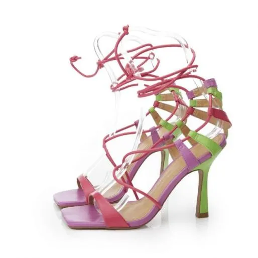 Rimini Multi Leather Women Moda In Pelle Heeled Sandals Rimini Multi Leather Women Moda In Pelle Heeled Sandals