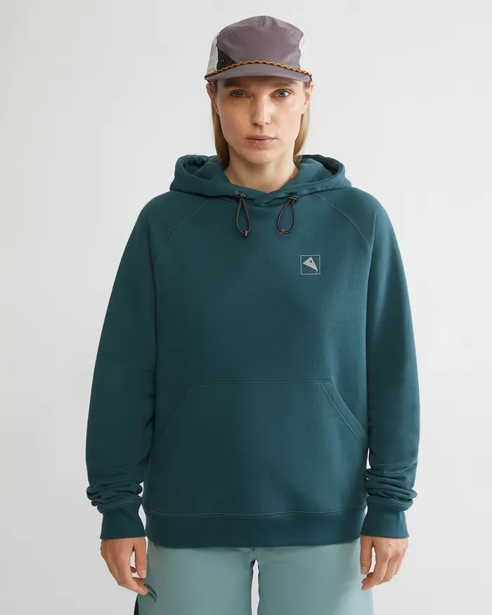Runa Elements Organic Cotton Hoodie Dark Deep Sea Women Klttermusen Fleeces and Sweaters Runa Elements Organic Cotton Hoodie Dark Deep Sea Women Klttermusen Fleeces and Sweaters
