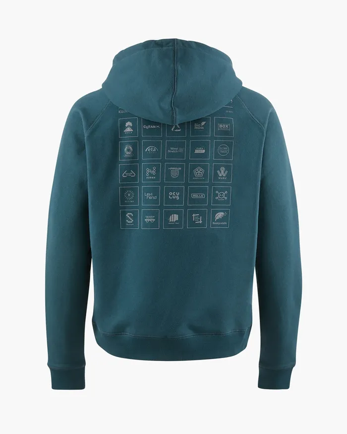 Runa Elements Organic Cotton Hoodie Dark Deep Sea Women Klttermusen Fleeces and Sweaters