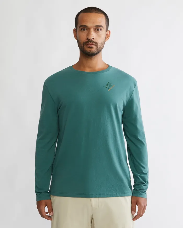 Runa Endeavour Long Sleeve Tee Frost Green Men Klttermusen TShirts