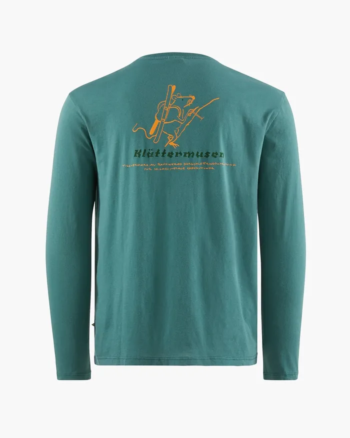 Runa Endeavour Long Sleeve Tee Frost Green Men Klttermusen TShirts