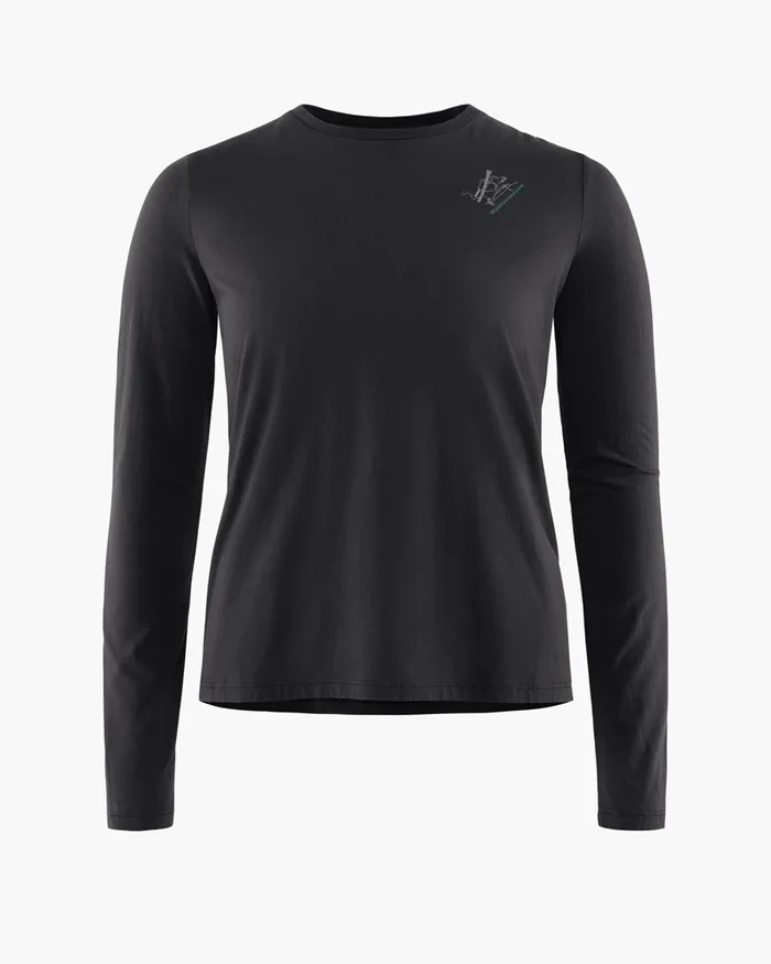 Runa Endeavour Long Sleeve Tee Raven Women Klttermusen TShirts