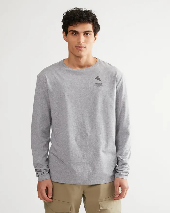 Runa Maker Long Sleeve Tee Grey Melange Men Klttermusen TShirts