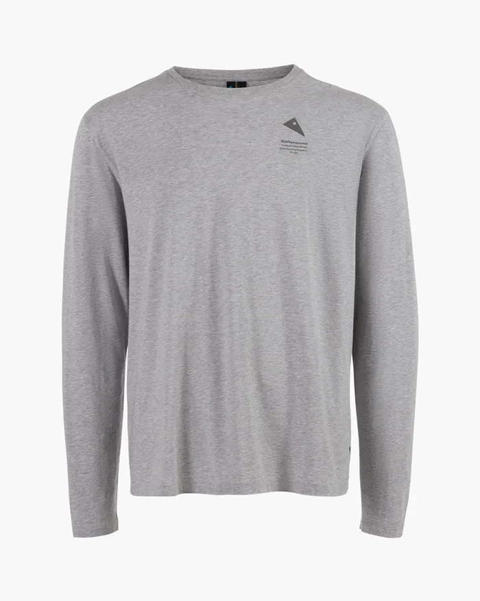 Runa Maker Long Sleeve Tee Grey Melange Men Klttermusen TShirts