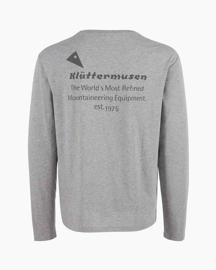Runa Maker Long Sleeve Tee Grey Melange Men Klttermusen TShirts