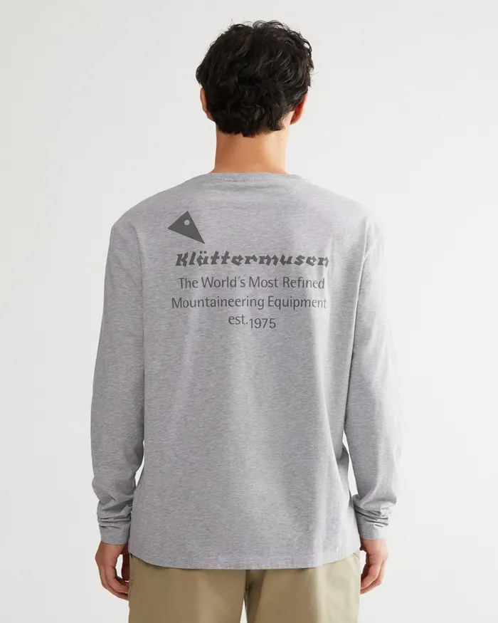 Runa Maker Long Sleeve Tee Grey Melange Men Klttermusen TShirts