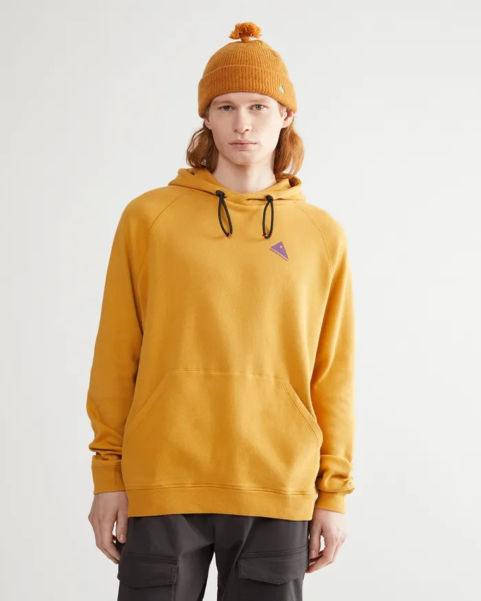 Runa Nomad Lightweight Organic Cotton Hoodie Amber Gold Men Klttermusen Fleeces and Sweaters Runa Nomad Lightweight Organic Cotton Hoodie Amber Gold Men Klttermusen Fleeces and Sweaters