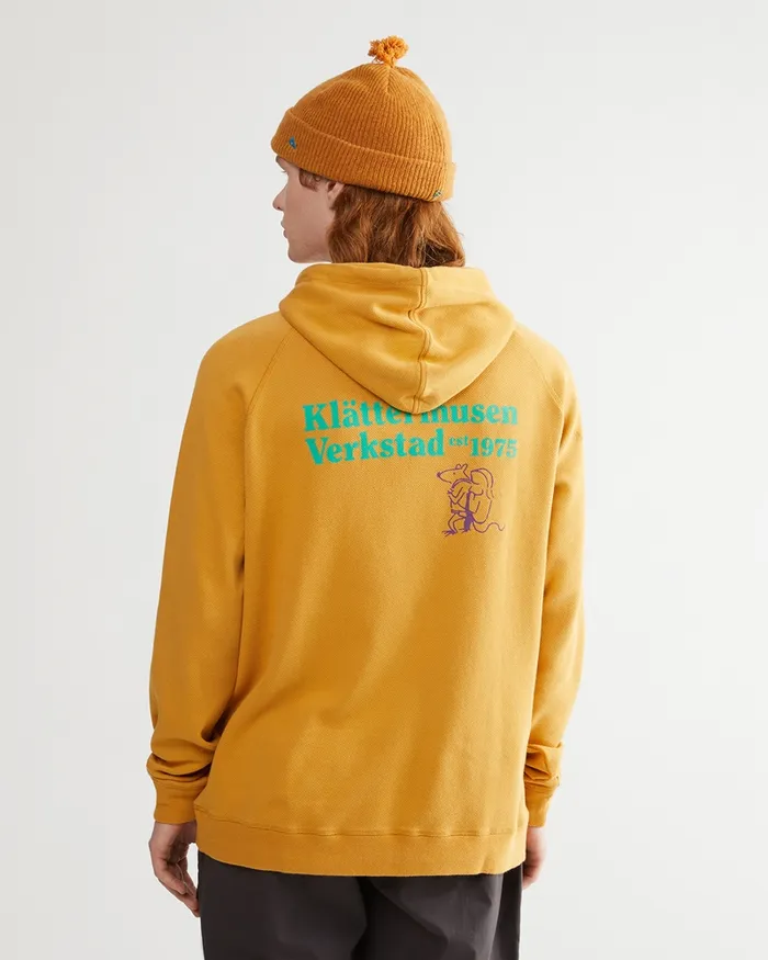 Runa Nomad Lightweight Organic Cotton Hoodie Amber Gold Men Klttermusen Fleeces and Sweaters