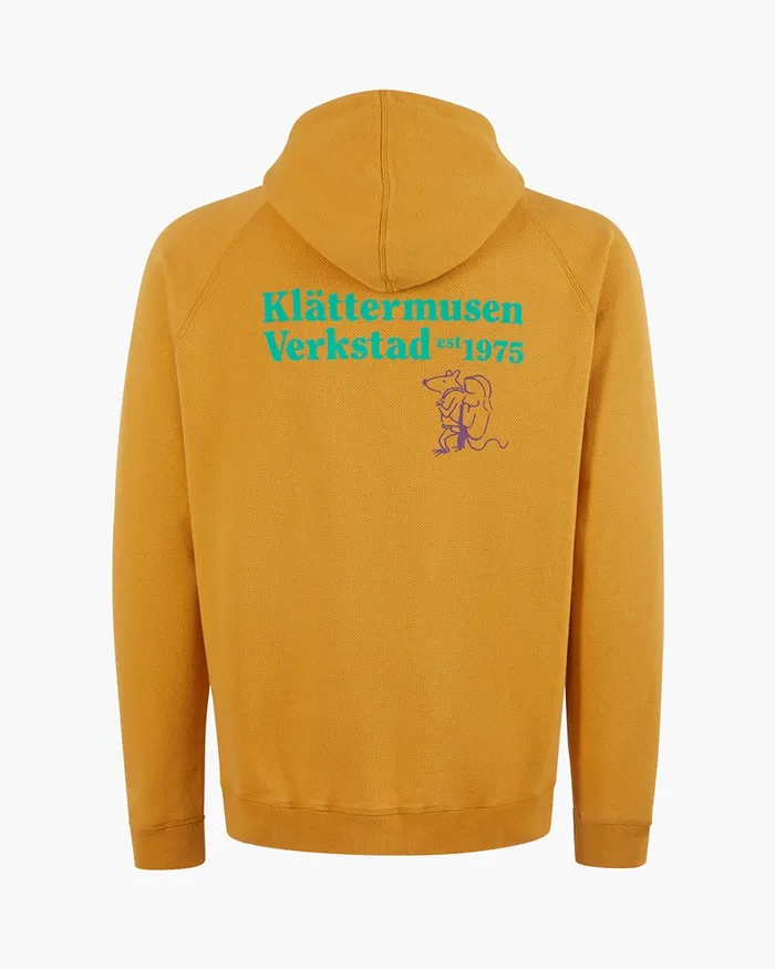 Runa Nomad Lightweight Organic Cotton Hoodie Amber Gold Men Klttermusen Fleeces and Sweaters