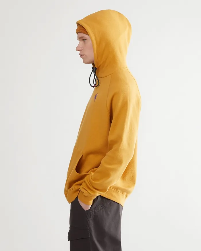 Runa Nomad Lightweight Organic Cotton Hoodie Amber Gold Men Klttermusen Fleeces and Sweaters
