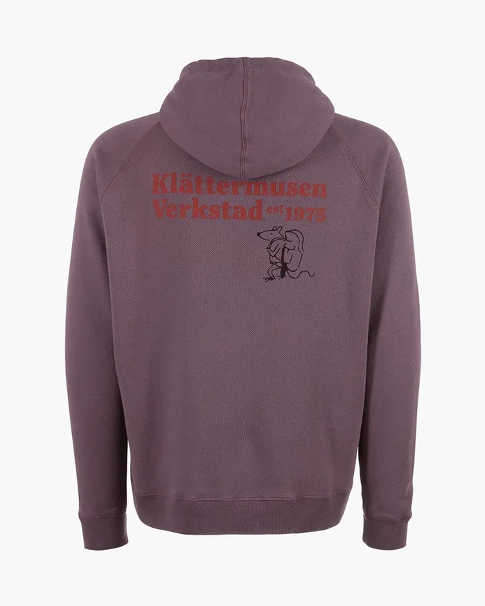 Runa Nomad Lightweight Organic Cotton Hoodie Boysenberry Men Klttermusen Fleeces and Sweaters