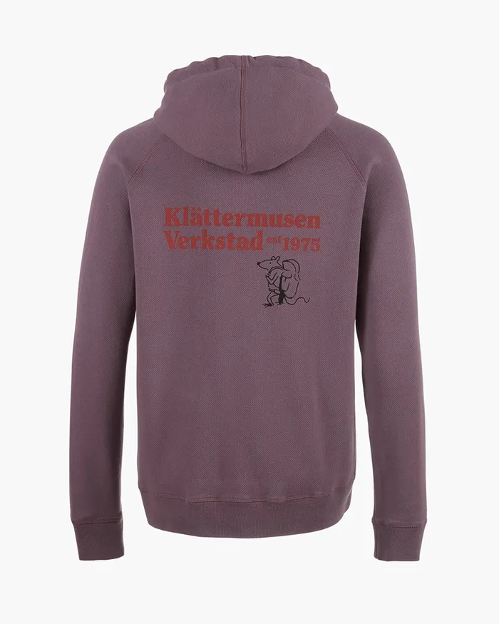 Runa Nomad Lightweight Organic Cotton Hoodie Boysenberry Women Klttermusen Fleeces and Sweaters