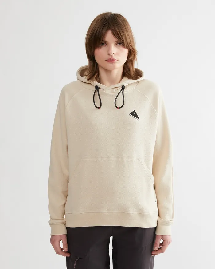Runa Nomad Lightweight Organic Cotton Hoodie Clay Women Klttermusen Fleeces and Sweaters