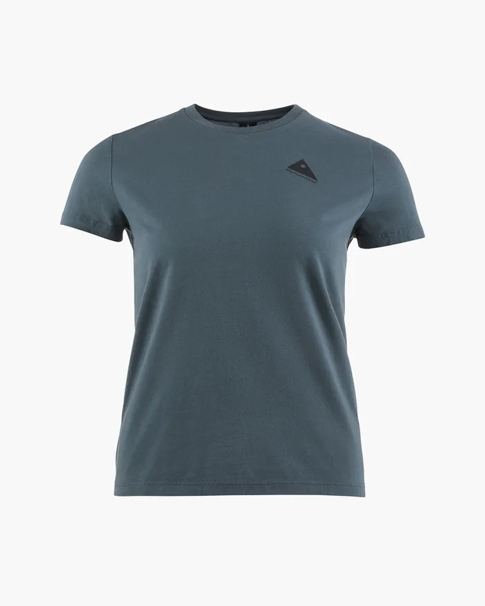 Runa Nomad Organic Cotton Short Sleeve Tee Thistle Blue Women Klttermusen TShirts
