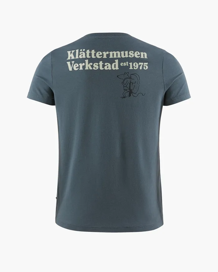 Runa Nomad Organic Cotton Short Sleeve Tee Thistle Blue Women Klttermusen TShirts