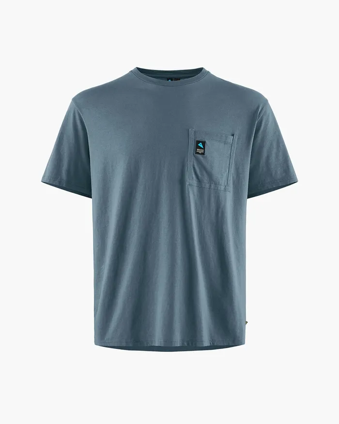 Runa Pocket Short Sleeve Tee Thistle Blue Men Klttermusen TShirts