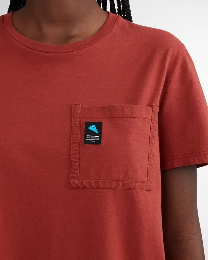 Runa Pocket WoShort Sleeve Tee Dusty Green Women Klttermusen TShirts
