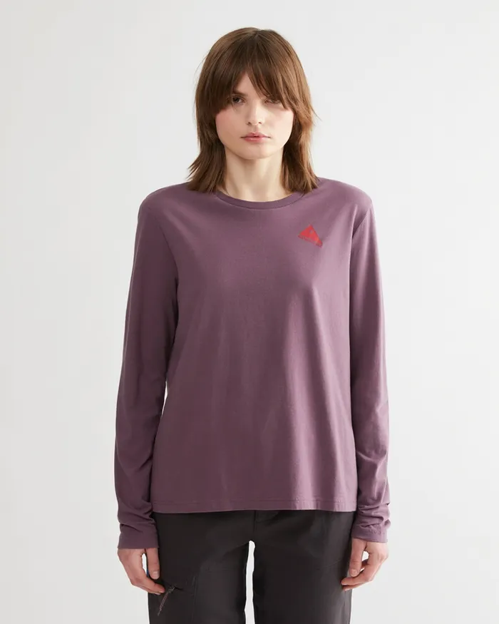 Runa Rain Mouse Organic Cotton Long Sleeve Tee Black Plum Women Klttermusen TShirts Runa Rain Mouse Organic Cotton Long Sleeve Tee Black Plum Women Klttermusen TShirts