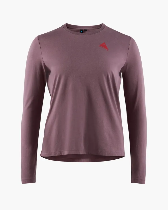 Runa Rain Mouse Organic Cotton Long Sleeve Tee Black Plum Women Klttermusen TShirts