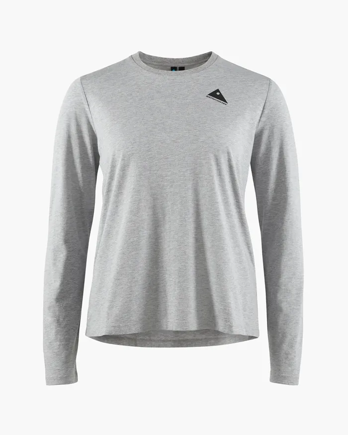 Runa Rain Mouse Organic Cotton Long Sleeve Tee Grey Melange Women Klttermusen TShirts Runa Rain Mouse Organic Cotton Long Sleeve Tee Grey Melange Women Klttermusen TShirts