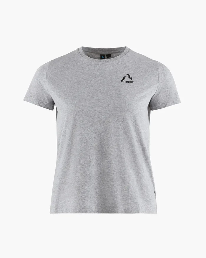 Runa Scrambling Organic Cotton Short Sleeve Tee Grey Melange Women Klttermusen TShirts Runa Scrambling Organic Cotton Short Sleeve Tee Grey Melange Women Klttermusen TShirts