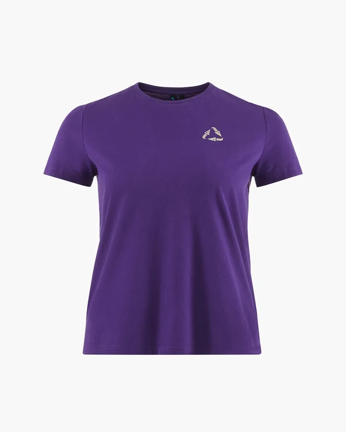 Runa Scrambling Organic Cotton Short Sleeve Tee Purple Women Klttermusen TShirts