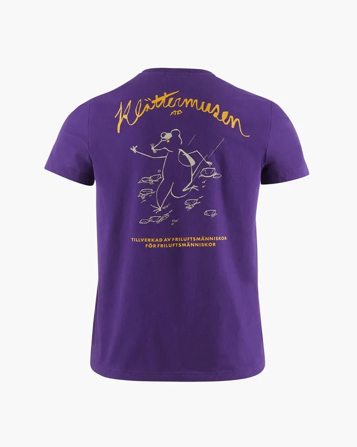 Runa Scrambling Organic Cotton Short Sleeve Tee Purple Women Klttermusen TShirts