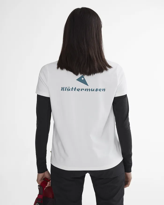 Runa Statement Legacy Short Sleeve Tee Snow Women Klttermusen TShirts