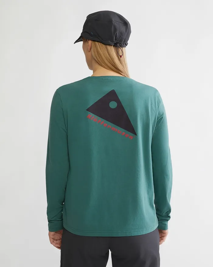 Runa Token Long Sleeve Tee Frost Green Women Klttermusen TShirts