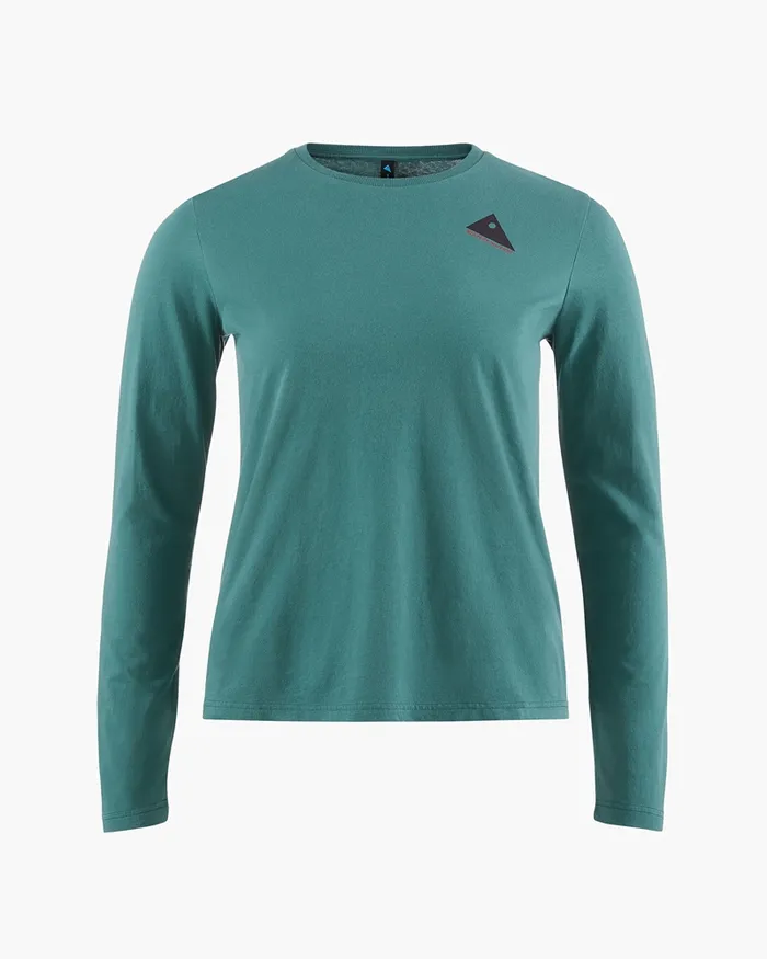 Runa Token Long Sleeve Tee Frost Green Women Klttermusen TShirts