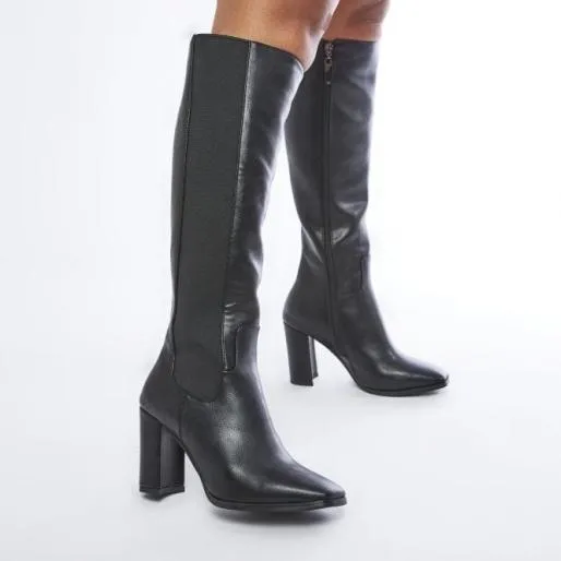 Sammantha Black Porvair Women Moda In Pelle Black Boots Sammantha Black Porvair Women Moda In Pelle Black Boots