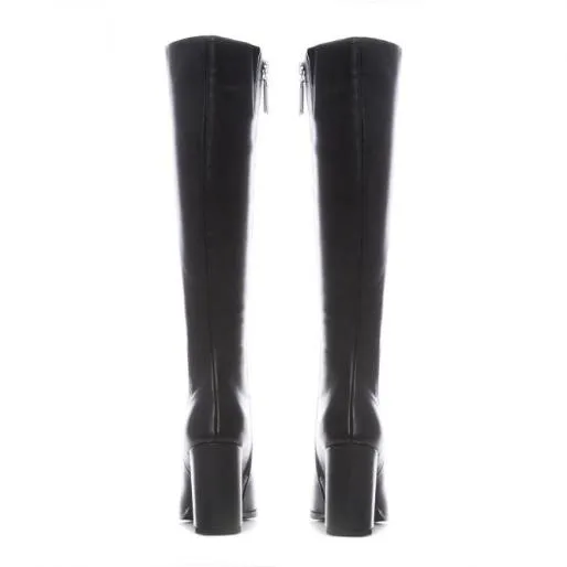 Sammantha Black Porvair Women Moda In Pelle Black Boots Sammantha Black Porvair Women Moda In Pelle Black Boots
