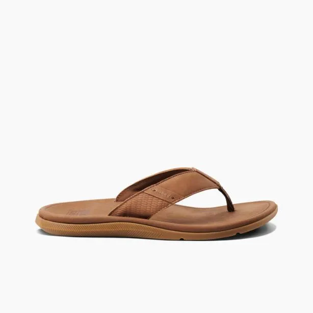 Sandals Men REEF Leather Santa Ana Brown